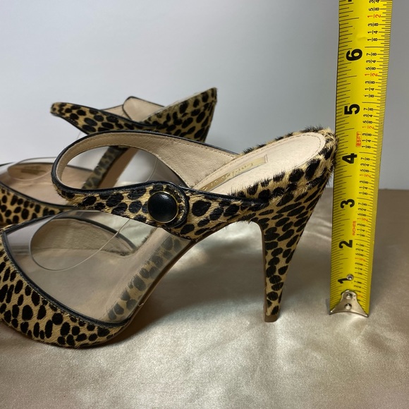 Louise Et Cie Lo-Joykiss 3 Speckled Cow Hair  Leopard Clear Piccola Size 9.5 - Picture 13 of 16